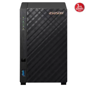 ASUSTOR 2diskli Realtek QC-1GB RAM-Gigabit Nas Server AS1102TL