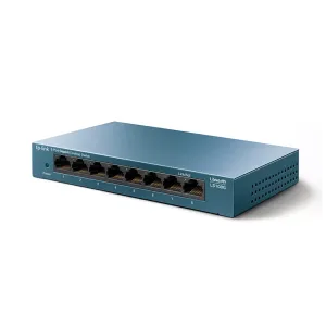TP-LINK LS108G 8 PORT 10/100/1000 YONETILEMEZ DESKTOP SWITCH METAL KASA