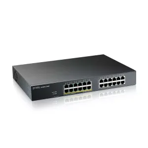 ZyXEL GS1915-24EP, 24 Port, GigaBit, 12 Port PoE 130W, Yönetilebilir, Sessiz, Masaüstü Switch