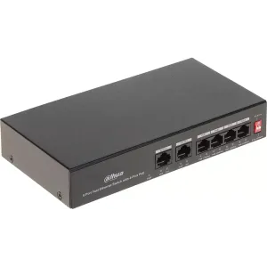 DAHUA 6port 36w 4port PoE PFS3006-4ET-36 10/100 2X-UPLINK Yönetilemez Switch  