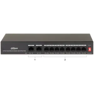 DAHUA PFS3010-8ET-65 8 PORT 10/100 65W POE SWITCH