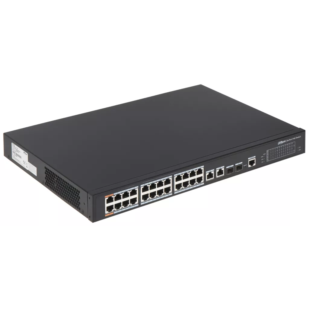 DAHUA 24port PoE 360w 2-SFP Gigabit Yönetilebilir Switch DH-PFS4226-24ET-240-V3