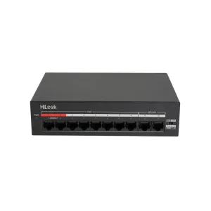HILOOK NS-0110MP-60, 8 Port, Megabit, PoE 60W, 2 Port Megabit Uplink, Yönetilemez, Masaüstü Switch