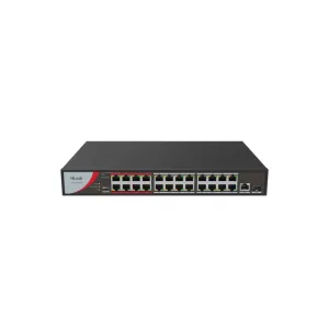 HILOOK NS-0326P-230(B), 24Port, Megabit, PoE 230W, 1 Port GigaBit Lan, 1 Port GigaBit SFP, Long Range 250Metre, Yönetilemez, Masaüstü Switch