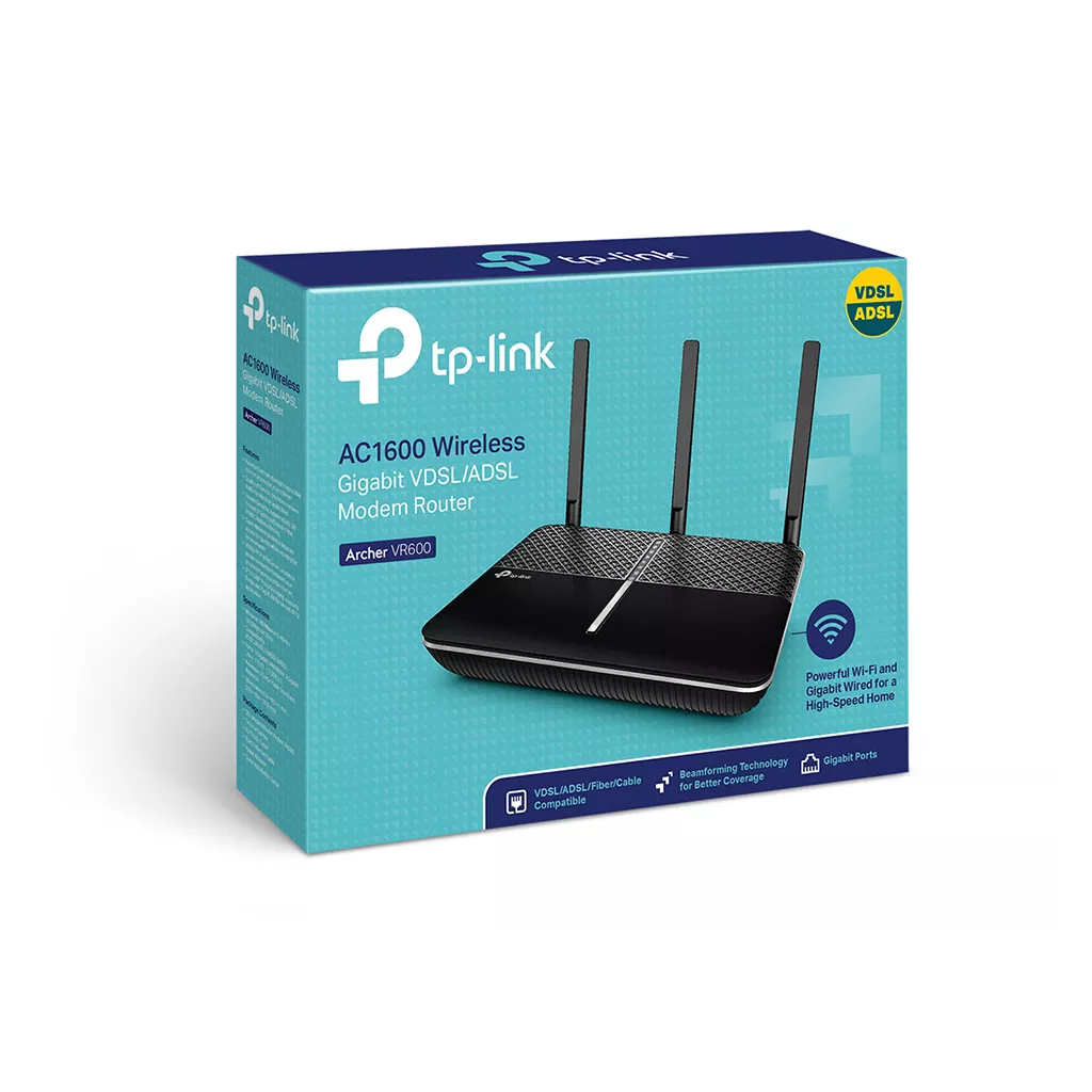 TP-LINK ARCHER VR600 1600 MBPS DUALBAND VDSL/ADSL MODEM ROUTER