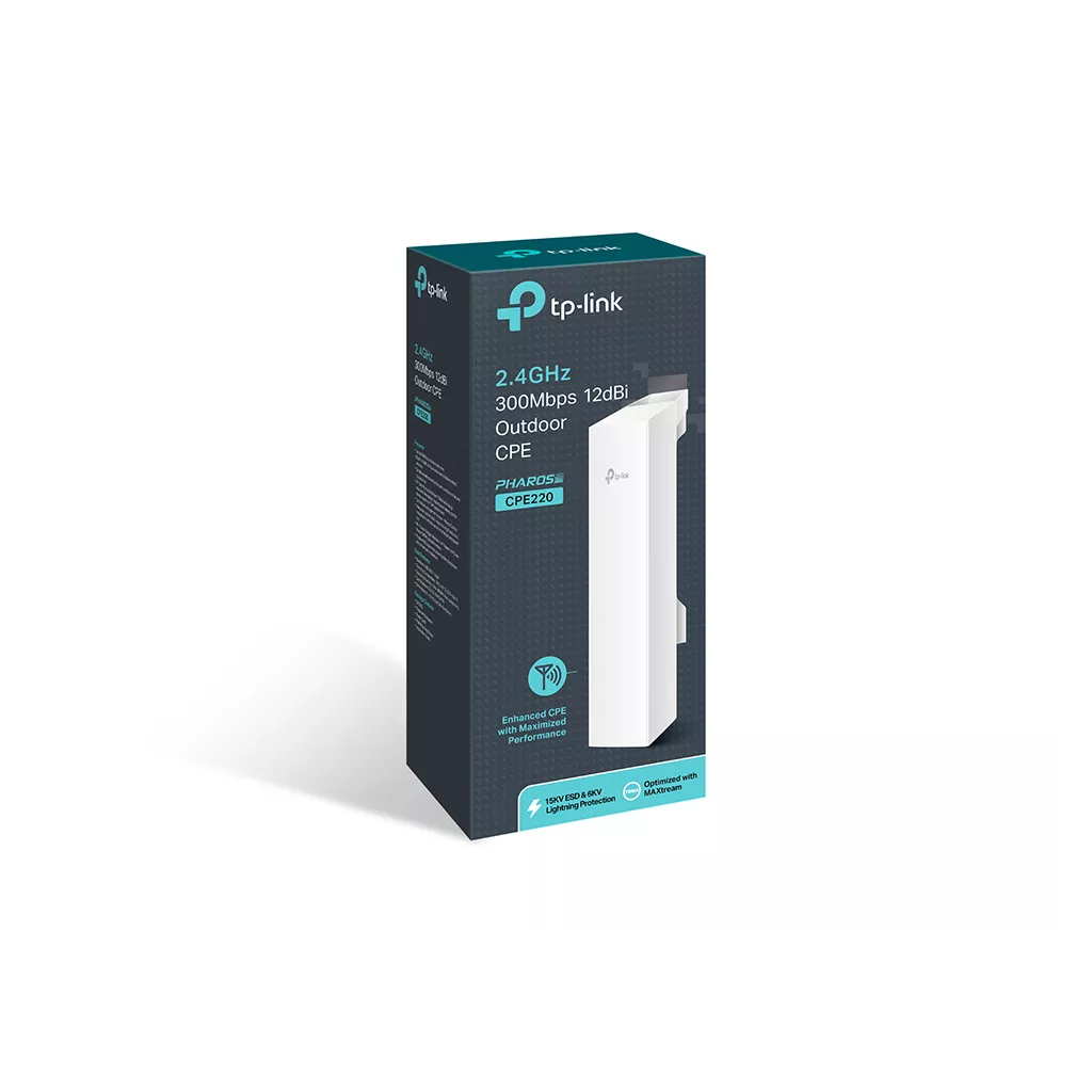 TP-LINK CPE220 12dbi 300mbps 2.4GHZ 10+km Harici Access Point