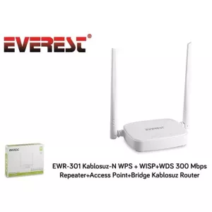 EVEREST EWR-301 300MBPS 4PORT 2 ANTEN 5DBI 2.4GHz INDOOR ACCESS POINT/ROUTER/REPEATER