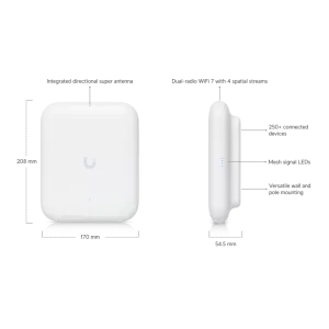 UBIQUITI U7 PRO WIFI7 BE9300 Tri Band Outdoor Access Point