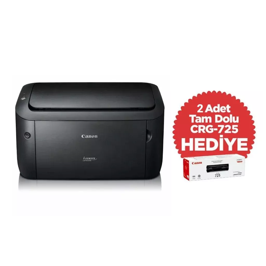 CANON A4 Siyah LBP6030B Laser Yazıcı USB 2.0 Demo+2Tonerli