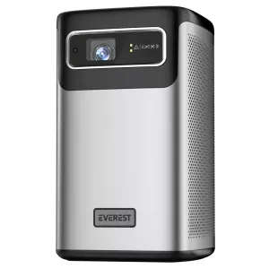 EVEREST PJ-DLP21, Gri, 5400 Lümen, 4K Destekli, 1xType-C, 1xHDMI, 1xUSB, WiFi, Bluetooth, 30.000 Saat Led Ömrü, 2x5W Speaker, 8000mAh Batarya, Taşınabilir, Android 9.0, 4K Projeksiyon Cihazı