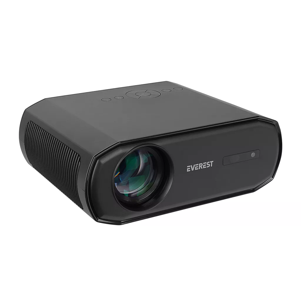 EVEREST PJ06, Siyah, 9800 Lümen, 1920X1080, 1xHDMI, 1xUSB, TF Soket, WiFi, 1xLAN, Bluetooth, 50.000 Saat Led Ömrü, 3W Speaker, Android 9.0, FULL HD Projeksiyon Cihazı