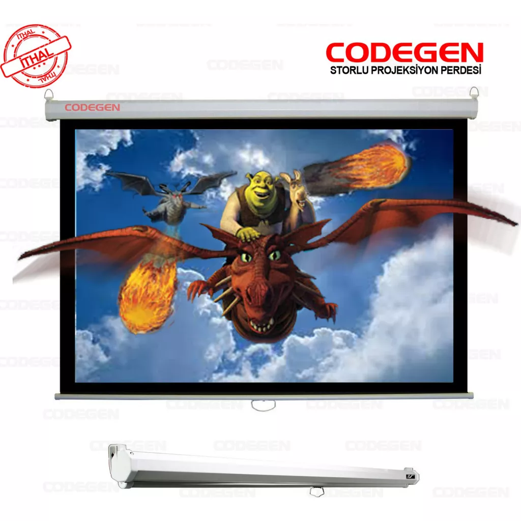 CODEGEN AX18 180x180 Storlu Projeksiyon Perdesi
