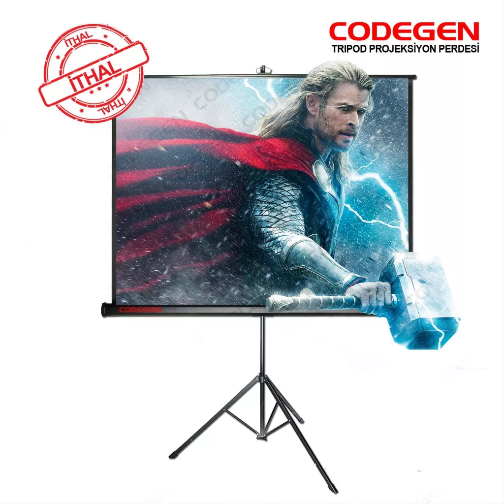 CODEGEN TX20 200x200 Ayaklı Projeksiyon Perdesi