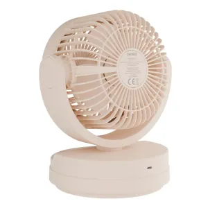 EVEREST EFN-509, KREM, 3 Kademeli Hız, 17,5cm 3 Kanat Pervane ve Çerçeve, Masaüstü, USB Vantilatör