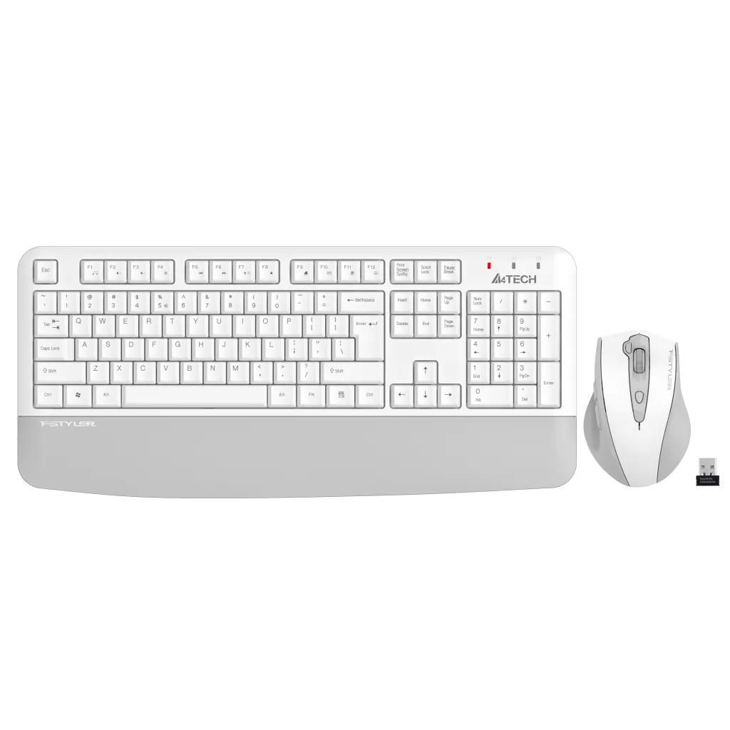 A4 TECH FG2500S PLUS, Beyaz, FSTYLER, 2.4Ghz Kablosuz, Türkçe Q, M.Medya Klavye Mouse Set