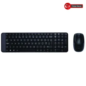 LOGITECH MK220 TÜRKÇE KABLOSUZ SİYAH Q KLAVYE+MOUSE