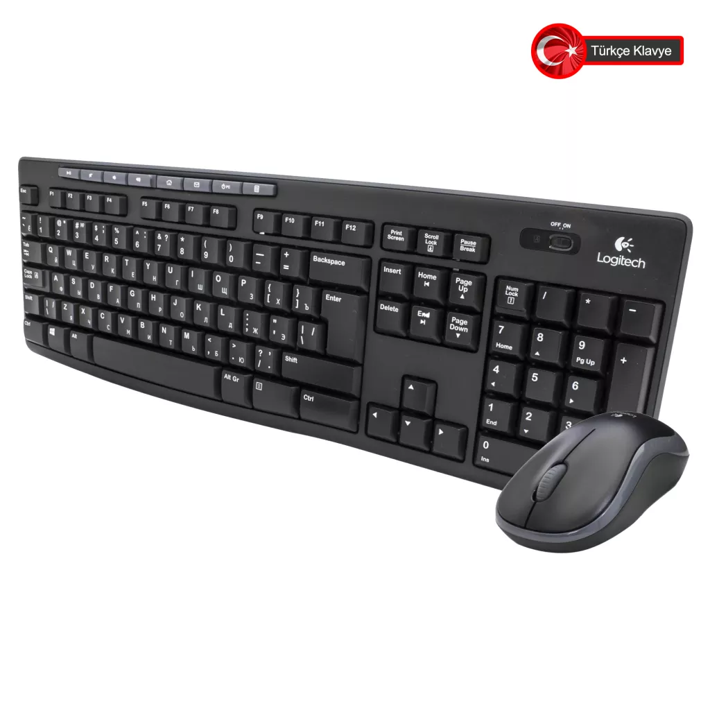 LOGITECH MK270 TÜRKÇE KABLOSUZ MULTİMEDYA SİYAH Q KLAVYE+MOUSE