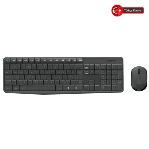 LOGITECH MK235 Kablosuz Q Trk Siyah Klavye - Mouse Set  (920-007925)