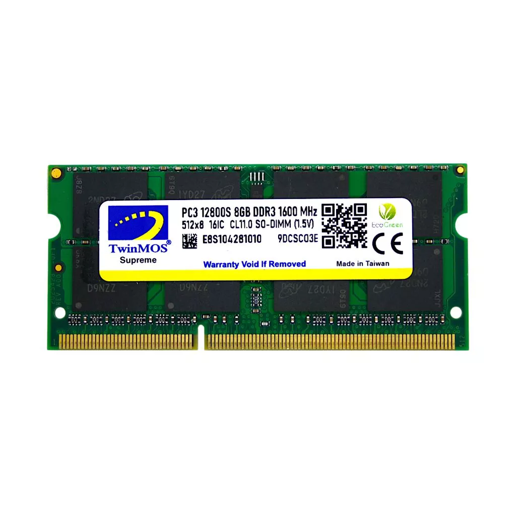 TWINMOS 8GB 1600MHz DDR3 1.5v MDD38GB1600N NOTEBOOK RAM