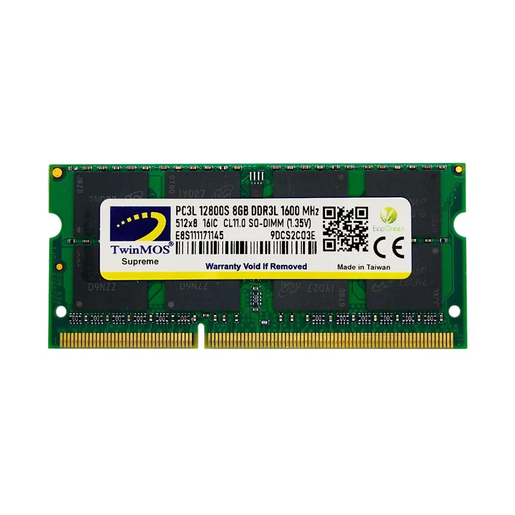 TWINMOS 8GB DDR3 1600 MHz CL11 NOTEBOOK RAM MDD3L8GB1600N 1.35volt (Low Voltage)