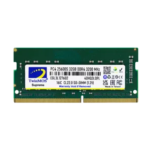 TWINMOS 32GB DDR4 3200MHZ NOTEBOOK RAM VALUE MDD432GB3200N