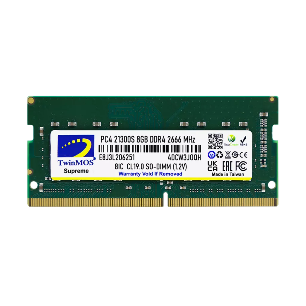 TWINMOS 8 GB DDR4 2666MHZ NOTEBOOK RAM VALUE MDD48GB2666N-