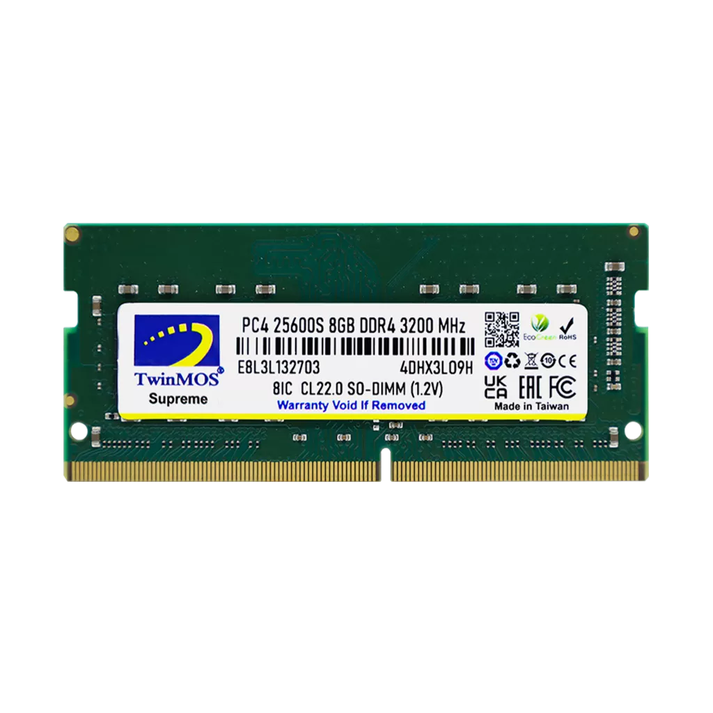 TWINMOS 8GB DDR4 3200MHZ NOTEBOOK RAM VALUE MDD48GB3200N