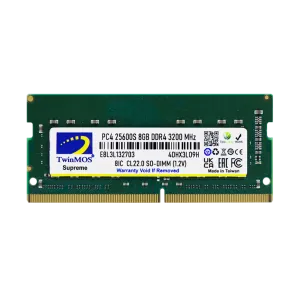 TWINMOS 8GB DDR4 3200MHZ NOTEBOOK RAM VALUE MDD48GB3200N