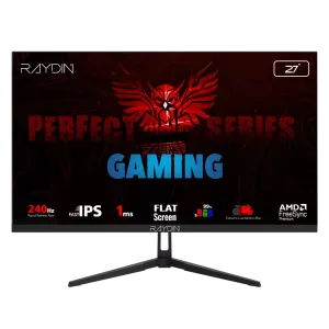 RAYDIN EC27DFI-240HZ, 27", 1ms, 240Hz, Full HD, 350 nits, HDMI, DP, IPS LED, Flat, Frameless, FreeSync Gaming Monitör