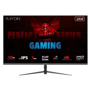 RAYDIN MM24DFI-180HZ, 23.8", 1ms, 180Hz, Full HD, 300 nits, HDMI, DP, IPS LED, Flat, Frameless, FreeSync Gaming Monitör