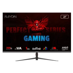 RAYDIN MM27RFA-300HZ, 27", 1ms, 300Hz, Full HD, 300 nits, 2xHDMI, DP, VA LED, R1500 Curved, Frameless, FreeSync Gaming Monitör