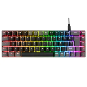 ACER eMachines, EAK68, Siyah/Gri, USB Kablolu, RGB Backlight, RED Mekanik Switch, Türkçe Q, 68 Tuşlu, Gaming Klavye