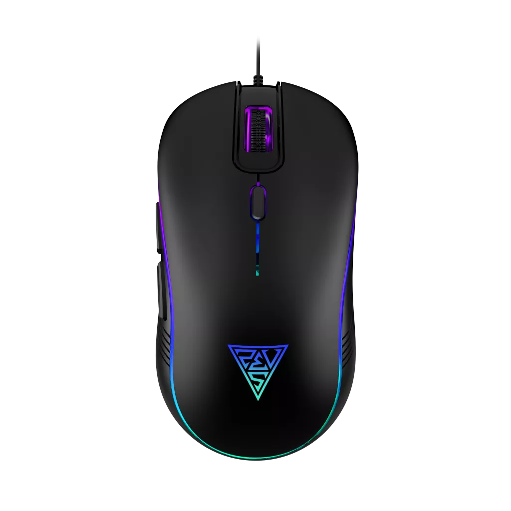 GAMDIAS AURA GS3, Çok Renkli Aydınlatma,  USB Kablolu, 6 Programlanabilir Buton, Gaming Mouse, 3.600 DPI, Siyah