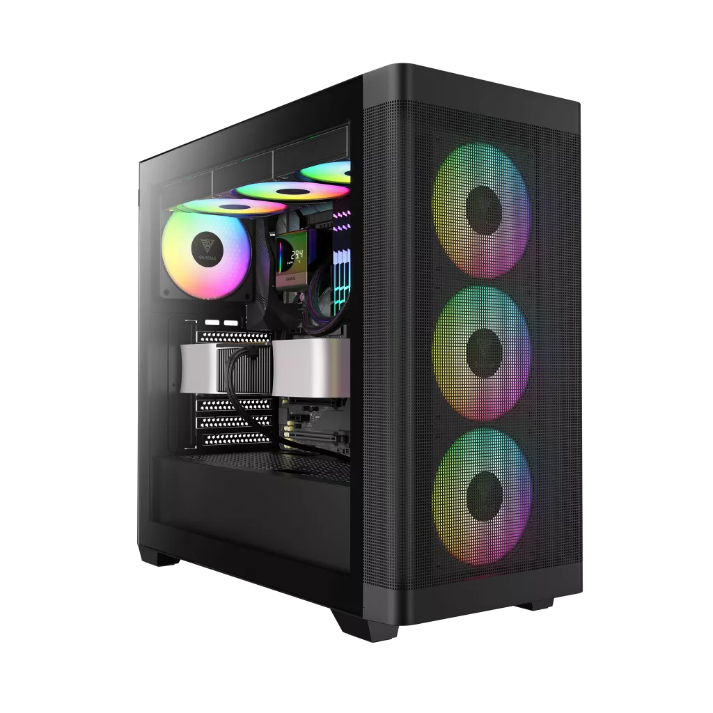 GAMDIAS ATHENA M3, 850W, 80+ Bronze, Tempered Glass, Type-C, Mesh Ön Panel, ARGB, ATX, GAMING KASA