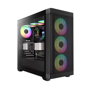 GAMDIAS ATHENA M3, 850W, 80+ Bronze, Tempered Glass, Type-C, Mesh Ön Panel, ARGB, ATX, GAMING KASA