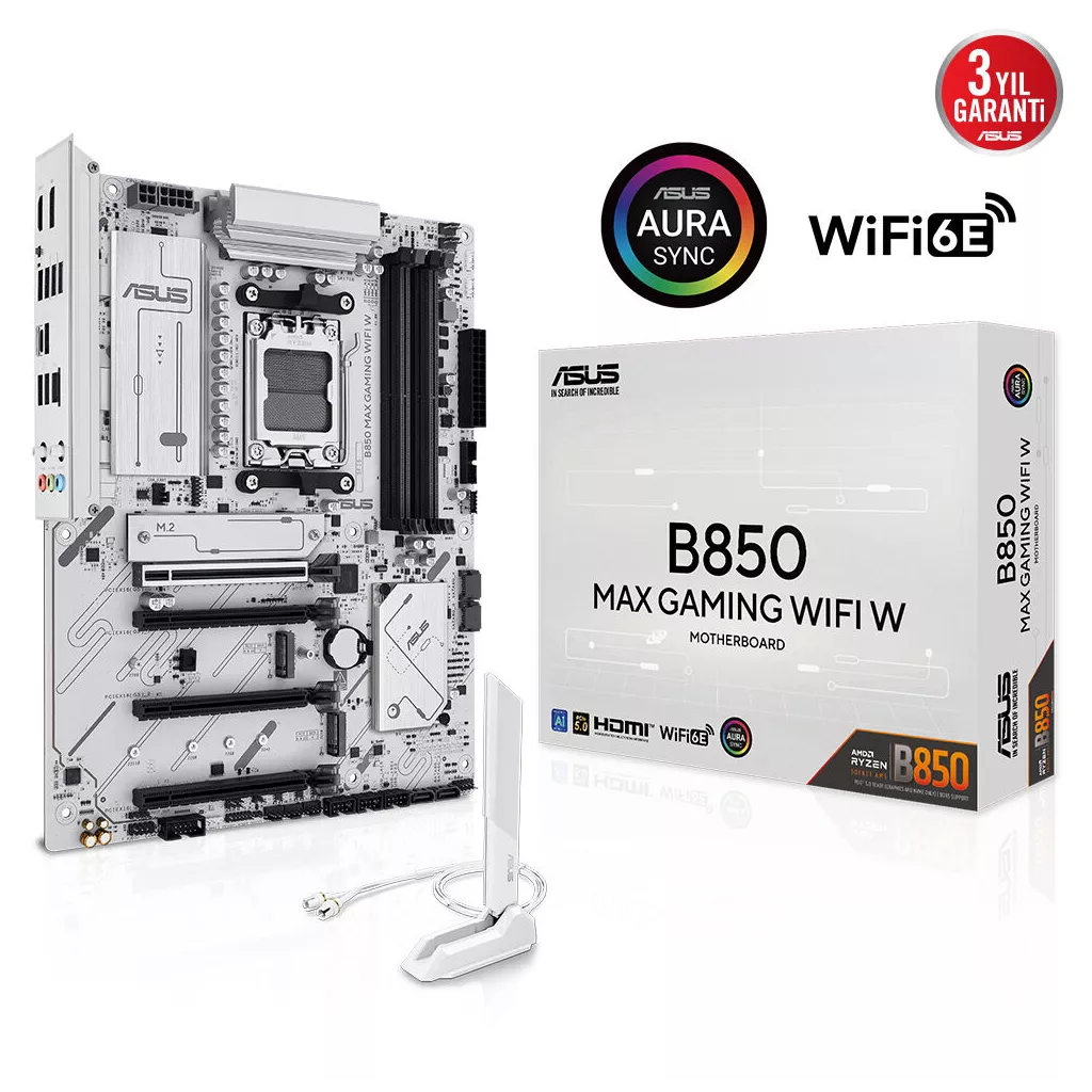 ASUS B850 MAX GAMING WIFI6E DDR5 HDMI DP PCIE 5.0 AM5 ATX