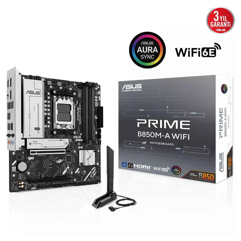 ASUS PRIME B850M-A WIFI6E DDR5 HDMI DP PCIE 5.0 AM5 mATX