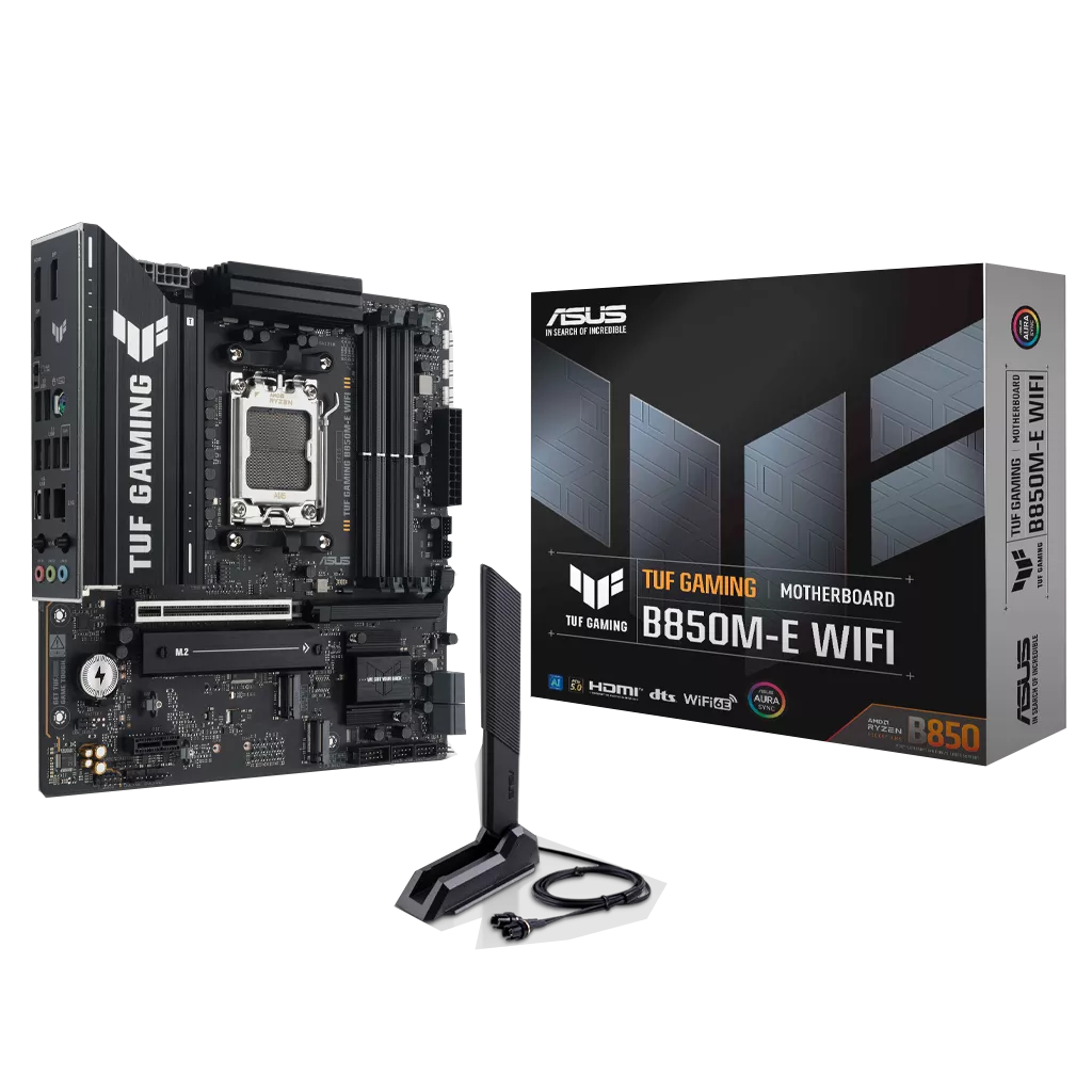 ASUS TUF GAMING B850M-E WIFI6E DDR5 HDMI DP PCIE 5.0 AM5 mATX